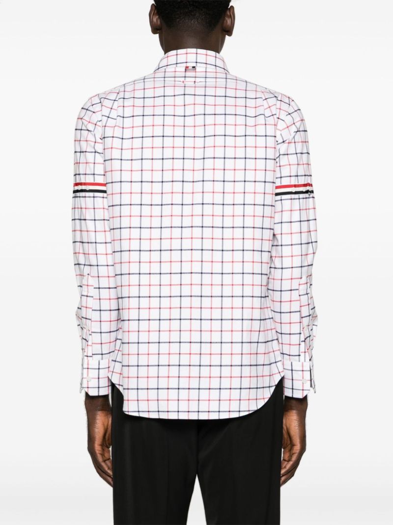 Multicolour Checked Armband Cotton Shirt