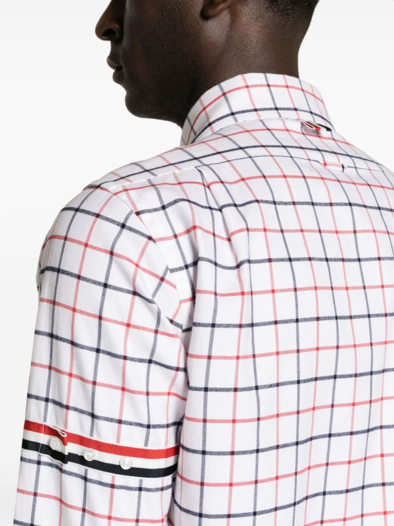 Multicolour Checked Armband Cotton Shirt