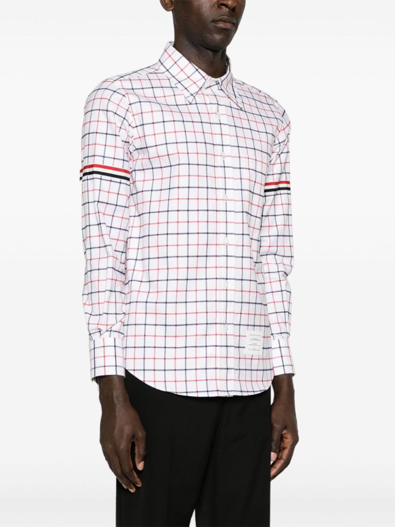 Multicolour Checked Armband Cotton Shirt