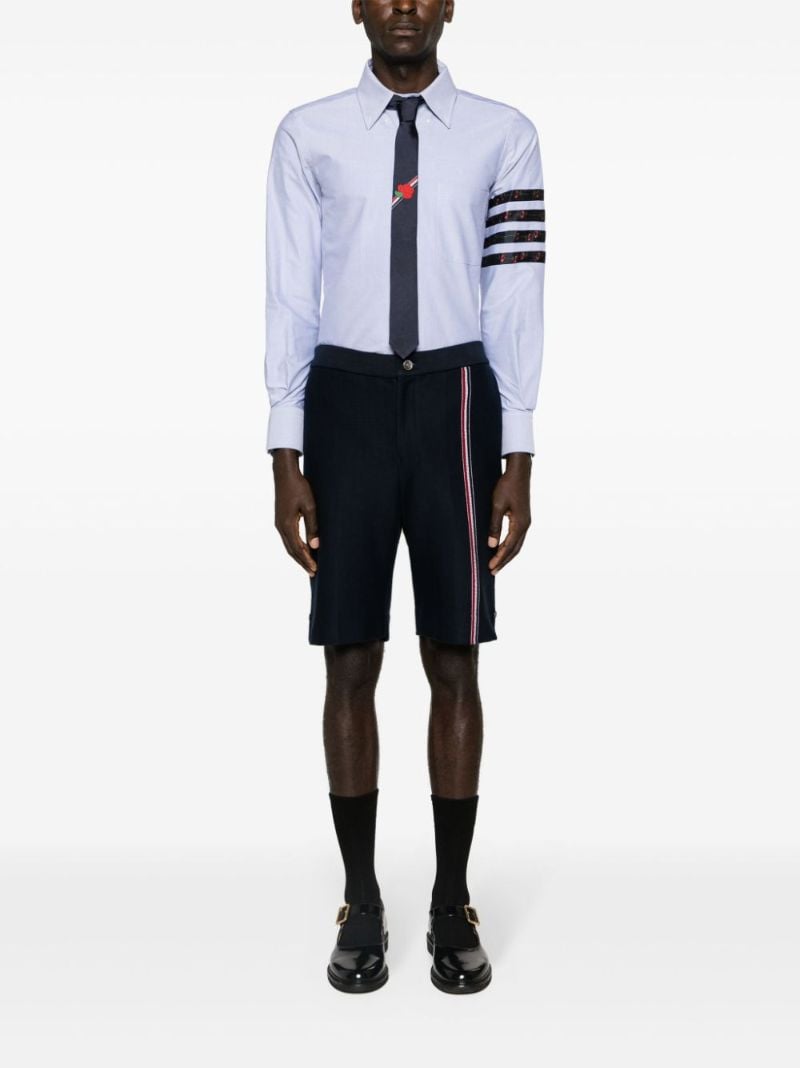 Blue 4-bar Cotton Shirt