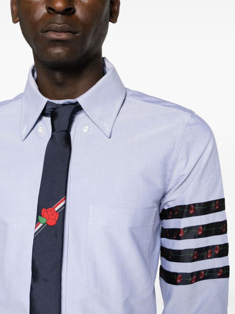 Blue 4-bar Cotton Shirt