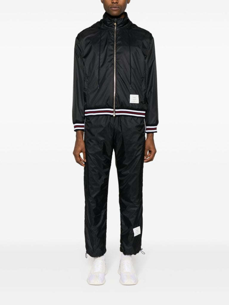 Black Logo-applique Ripstop Trousers