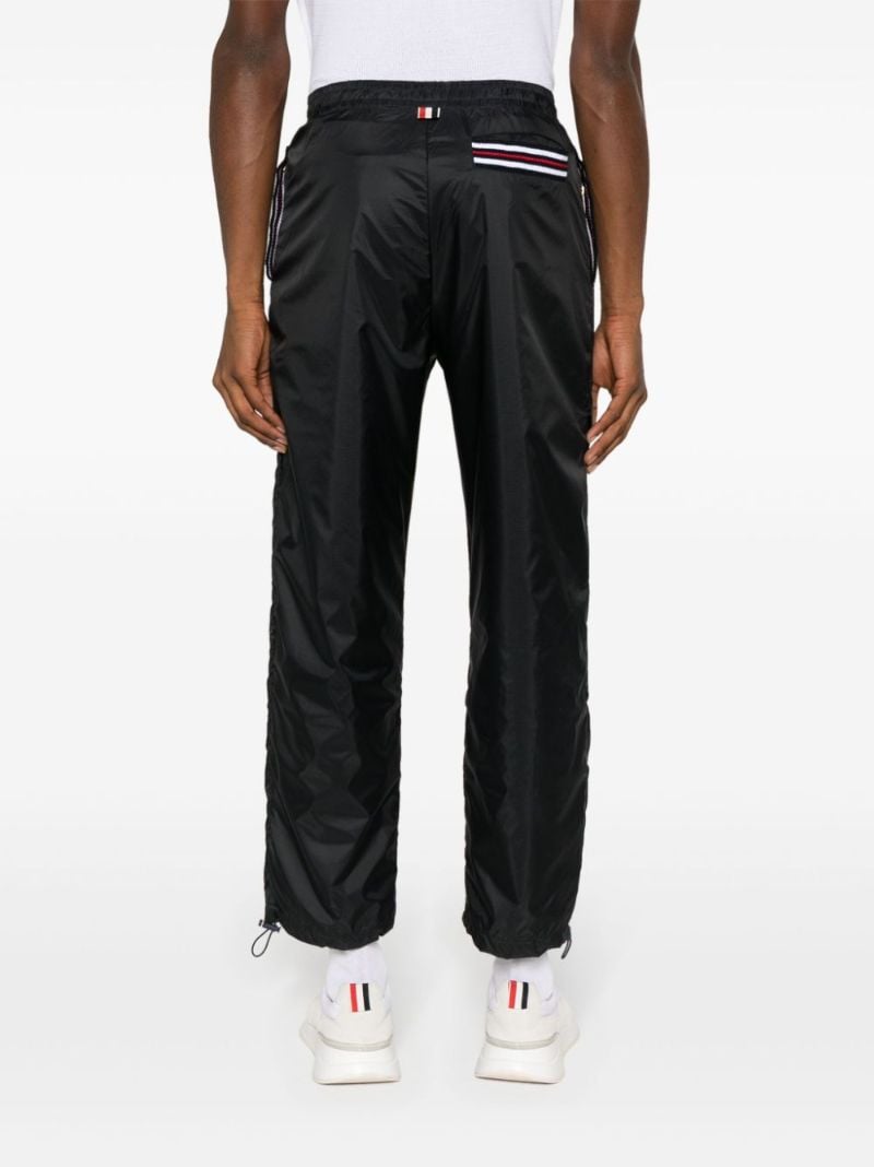 Black Logo-applique Ripstop Trousers