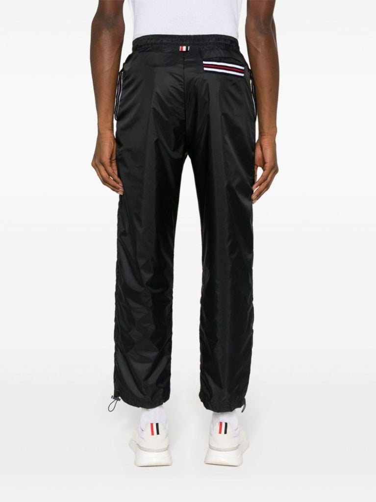 Black Logo-applique Ripstop Trousers