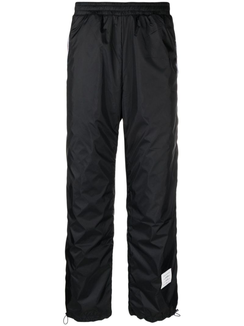 Black Logo-applique Ripstop Trousers