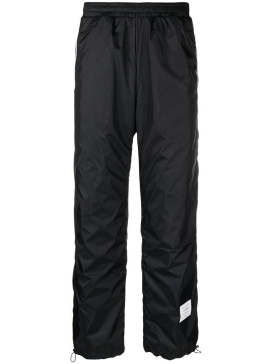 Black Logo-applique Ripstop Trousers