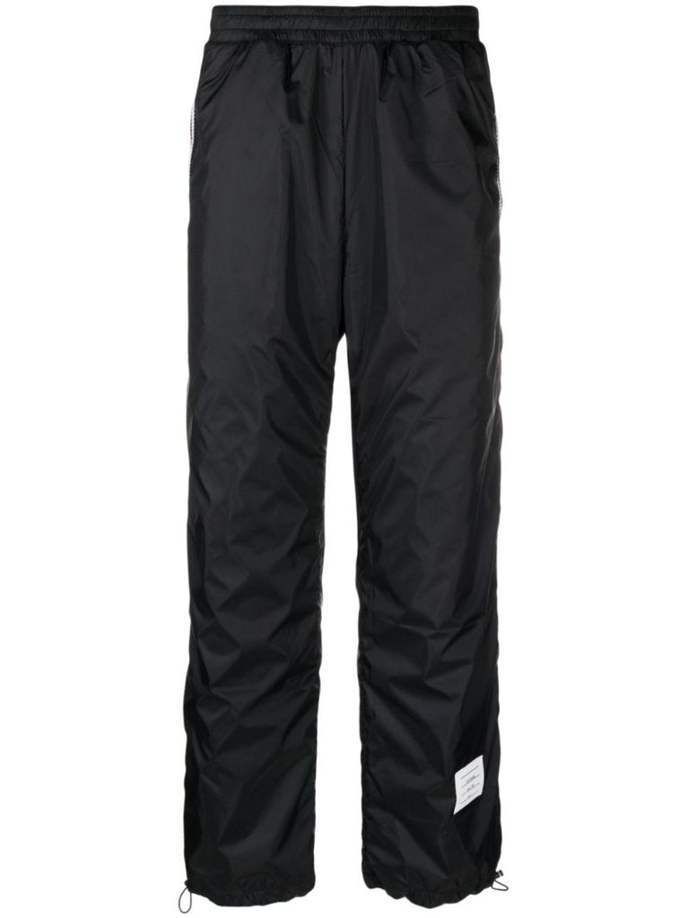 Black Logo-applique Ripstop Trousers