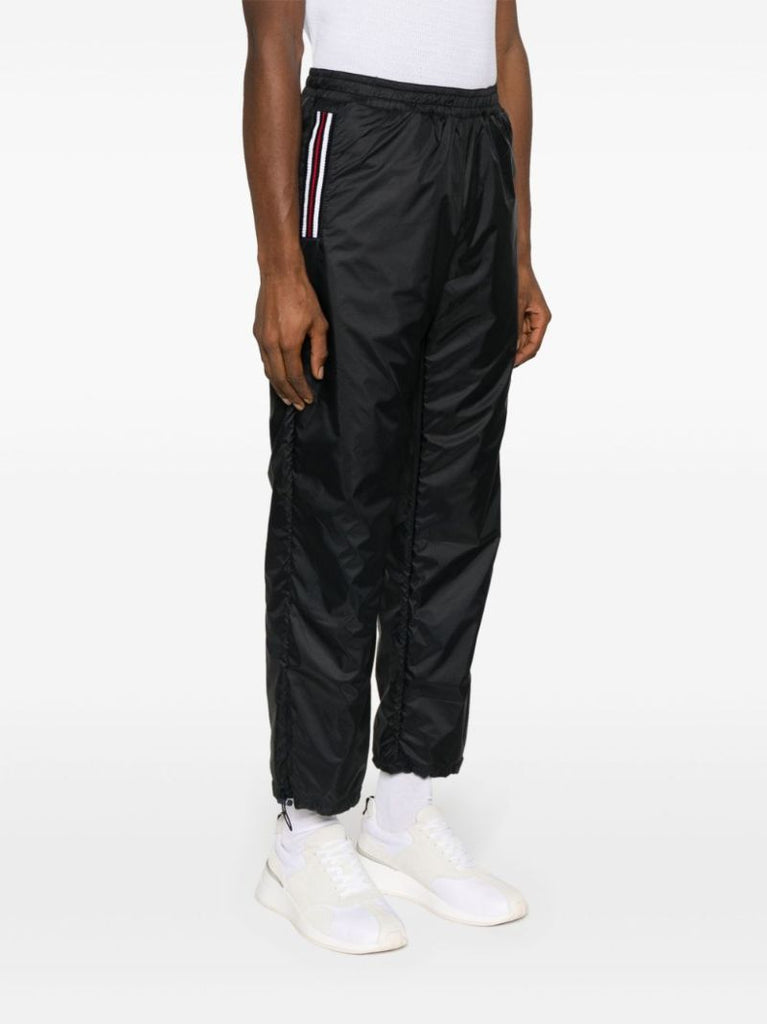 Black Logo-applique Ripstop Trousers