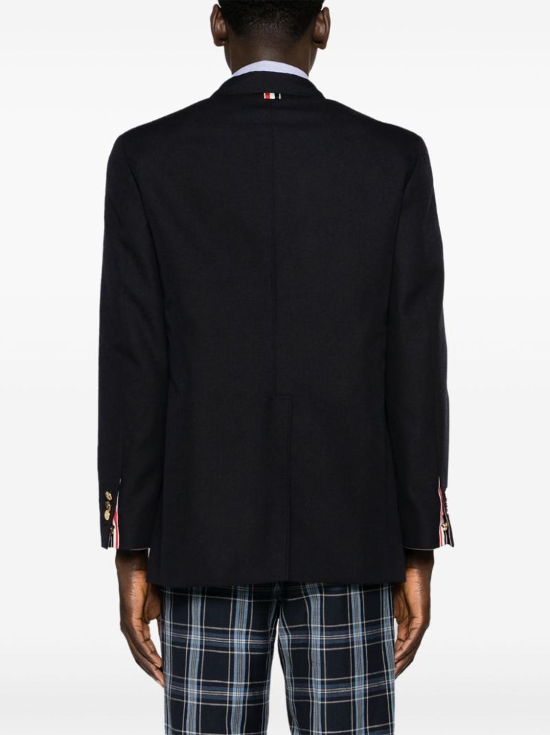 Blue Single-breasted Virgin Wool Blazer