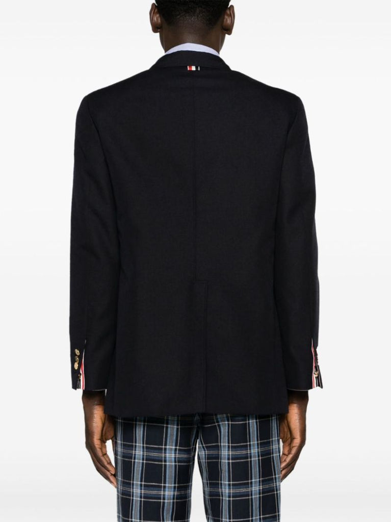 Blue Single-breasted Virgin Wool Blazer