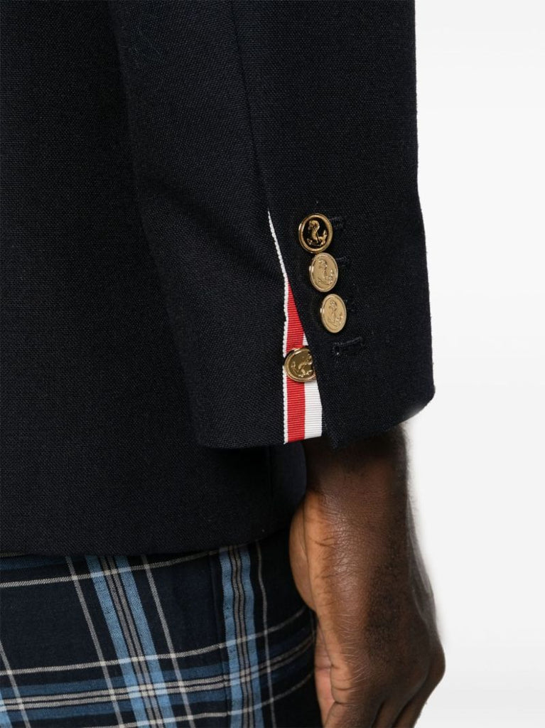 Blue Single-breasted Virgin Wool Blazer