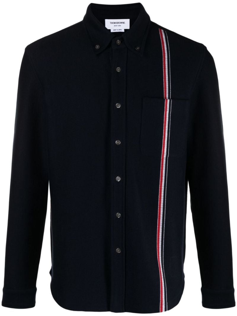 Blue Rwb Stripe Cotton Shirt Jacket
