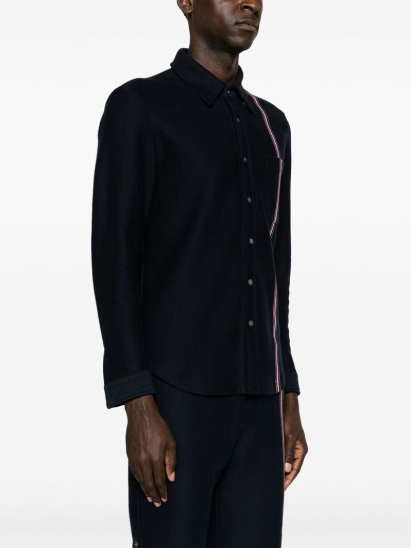 Blue Rwb Stripe Cotton Shirt Jacket