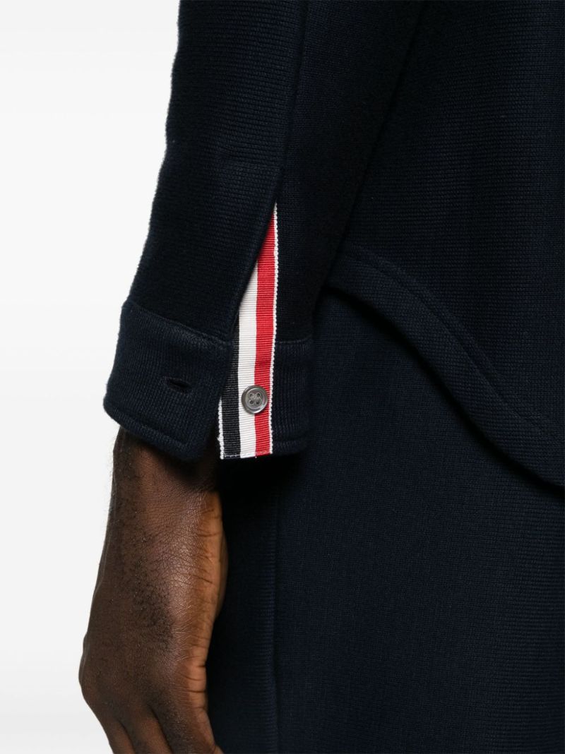 Blue Rwb Stripe Cotton Shirt Jacket