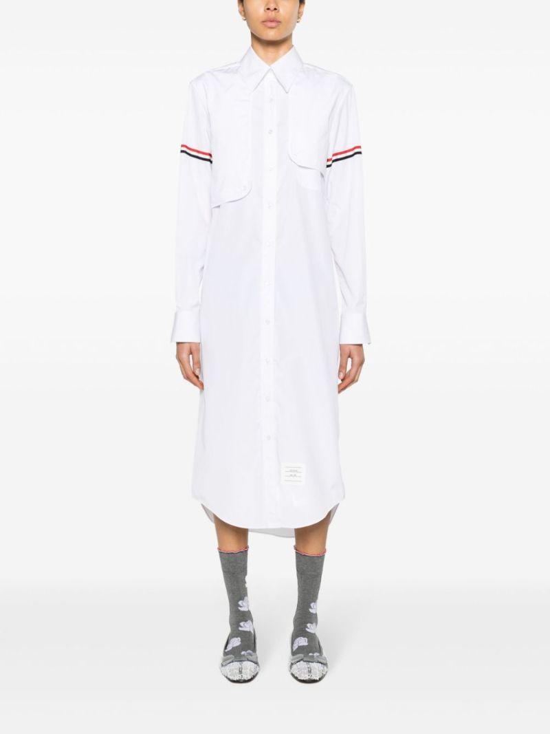 Rwb-stripe Cotton Shirt Dress