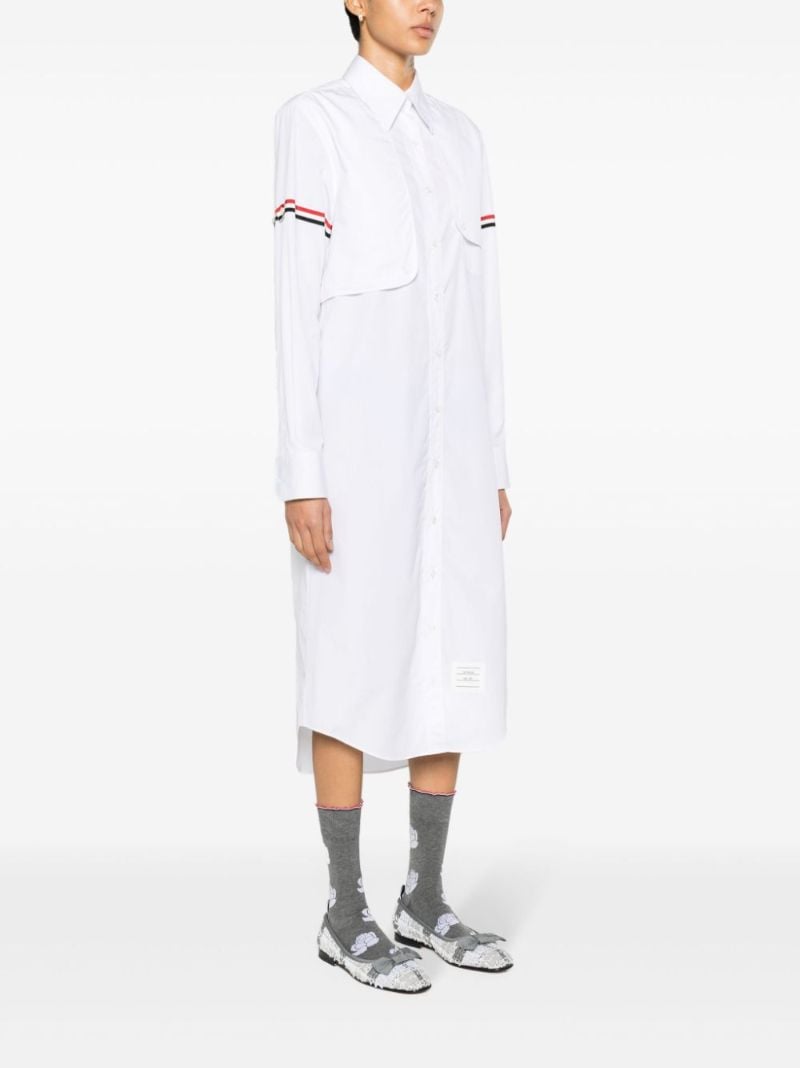 Rwb-stripe Cotton Shirt Dress