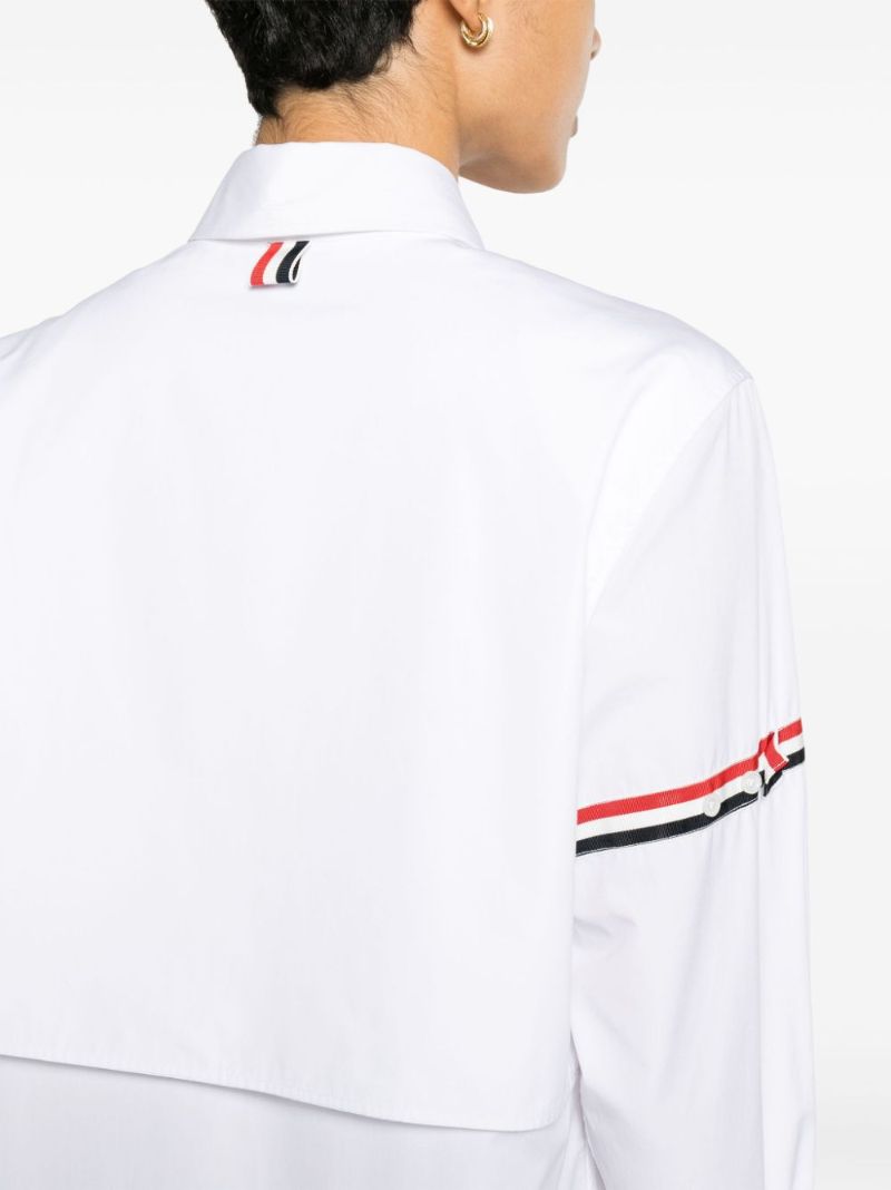 Rwb-stripe Cotton Shirt Dress