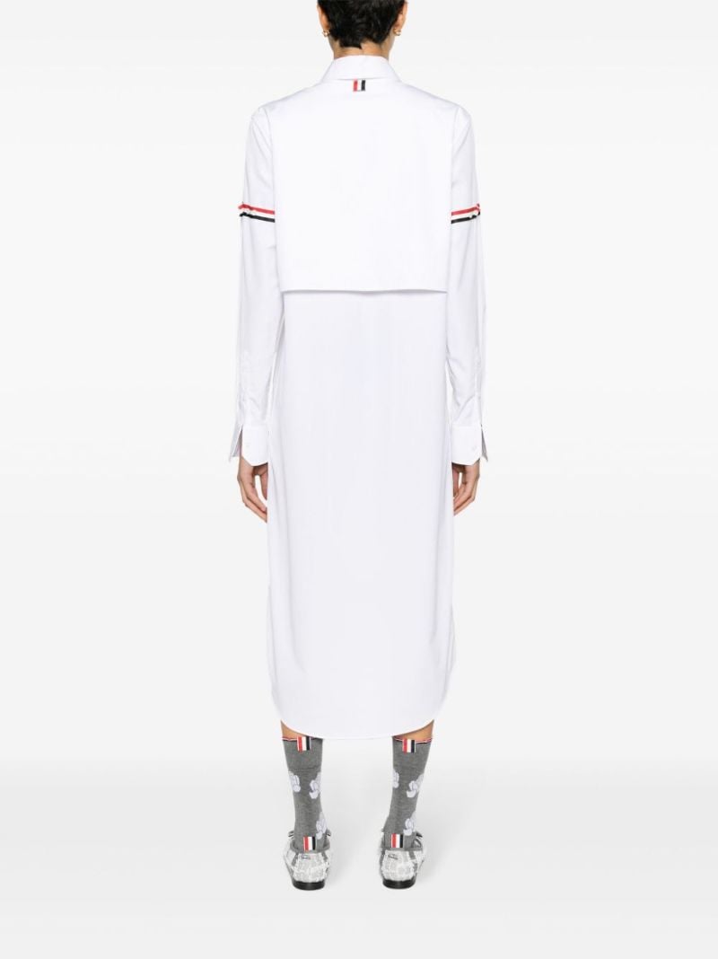Rwb-stripe Cotton Shirt Dress