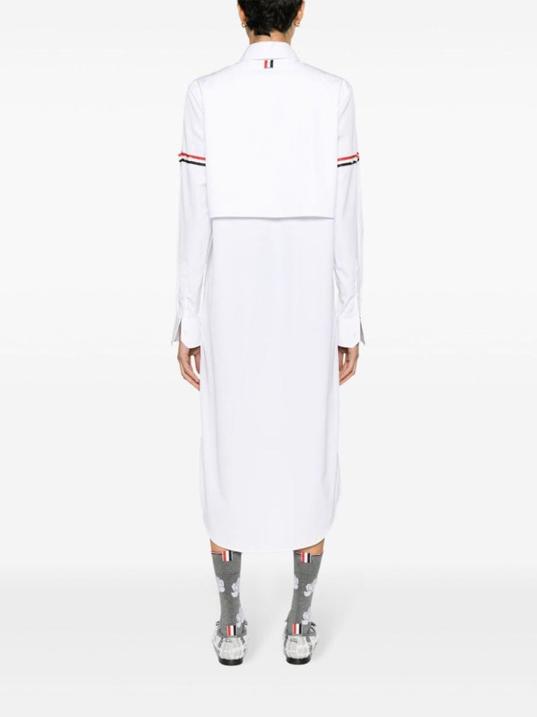 Rwb-stripe Cotton Shirt Dress