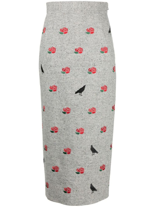 Rose and Raven Pencil Skirt