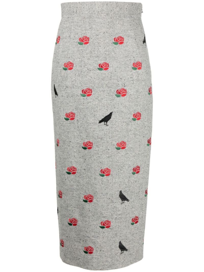 Rose and Raven Pencil Skirt