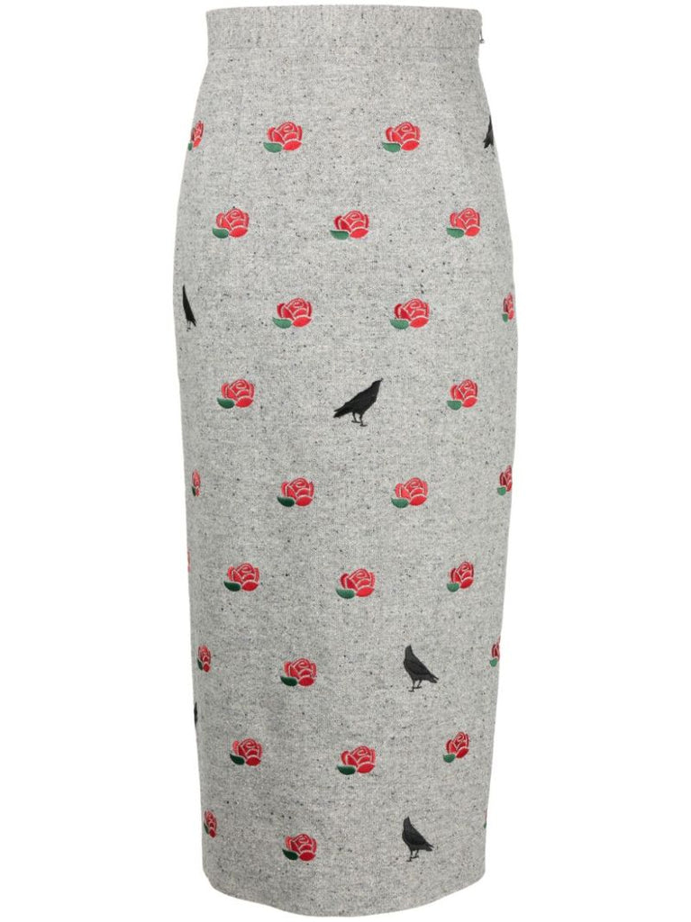 Rose and Raven Pencil Skirt