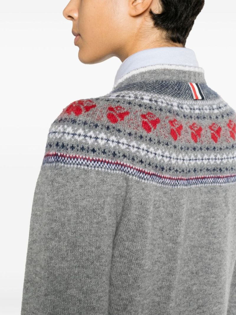 Wool and Mohair Rose Cardigan