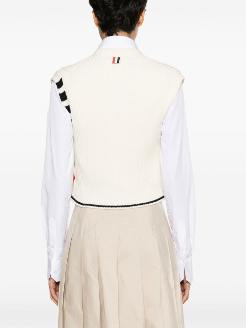 4-bar Cable-knit Vest