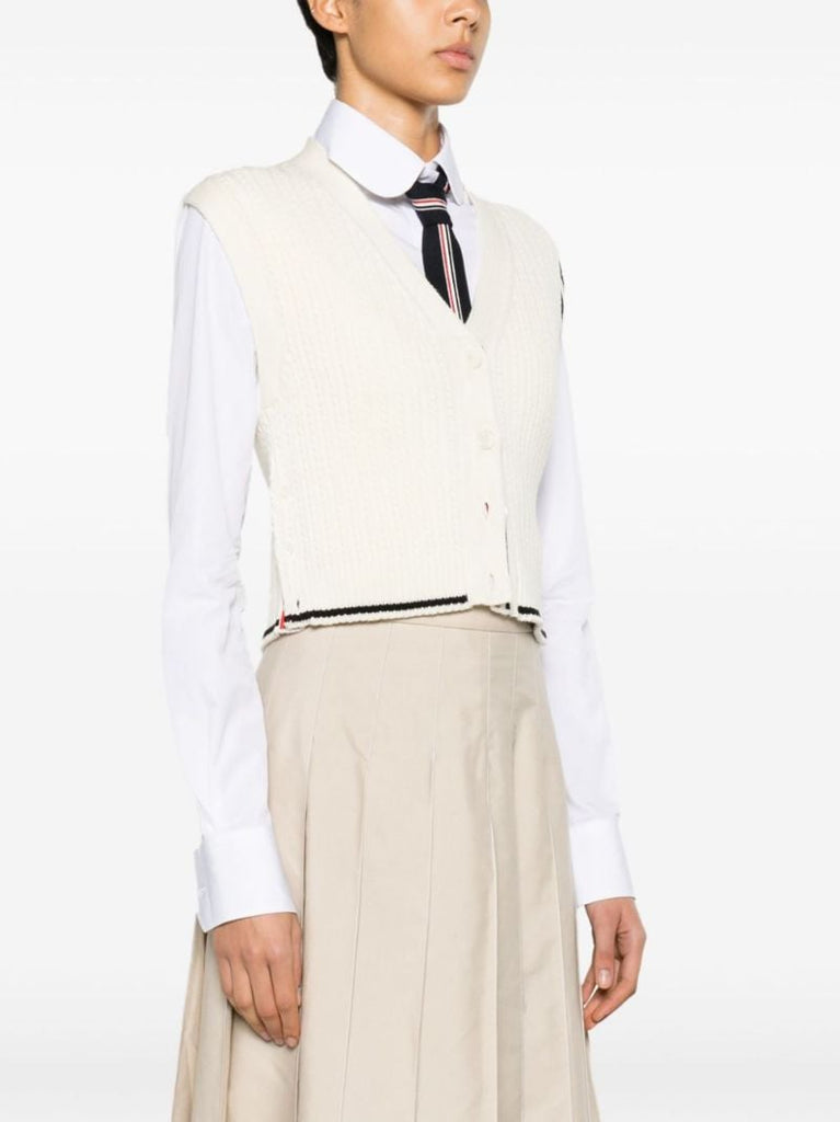 4-bar Cable-knit Vest