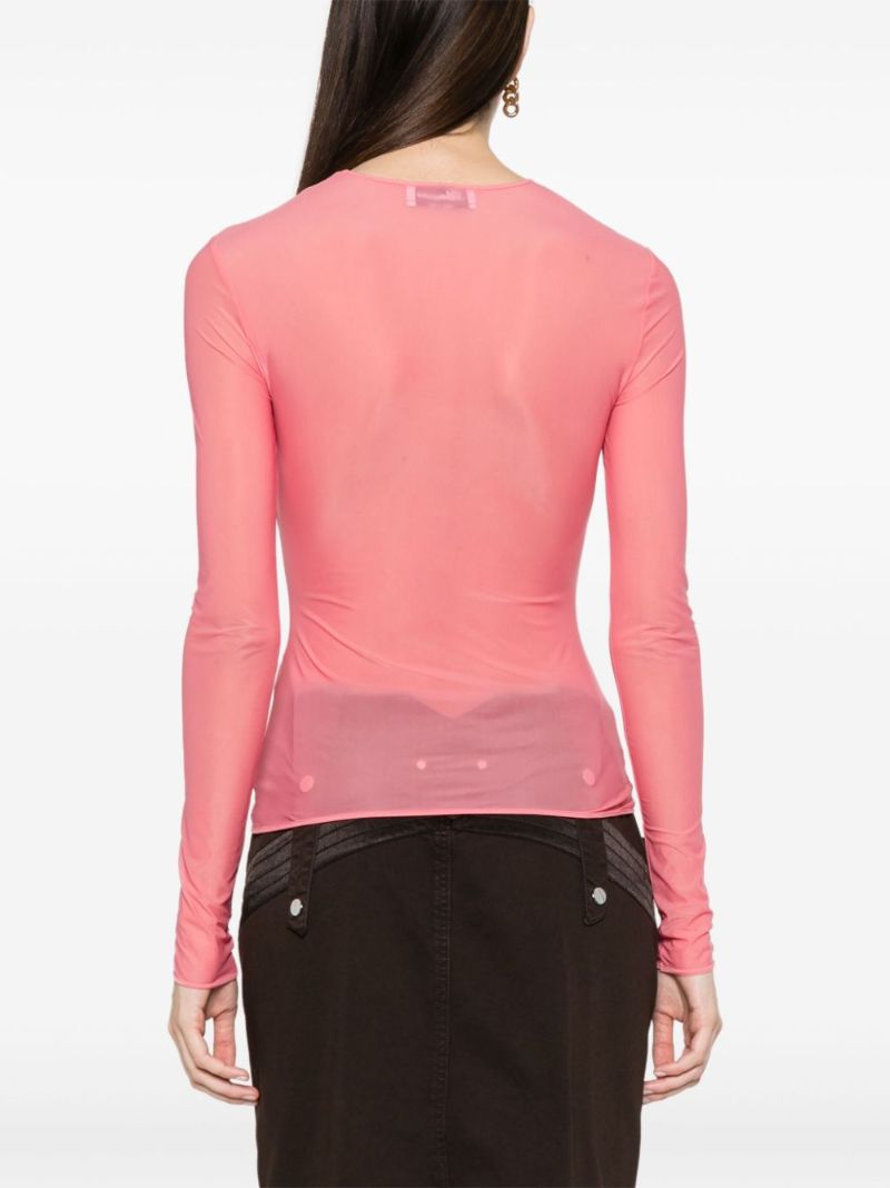 Pink Bow-detail Top