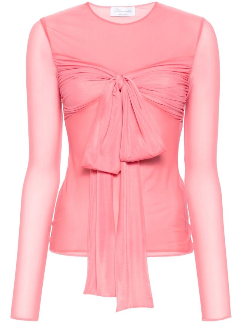 Pink Bow-detail Top