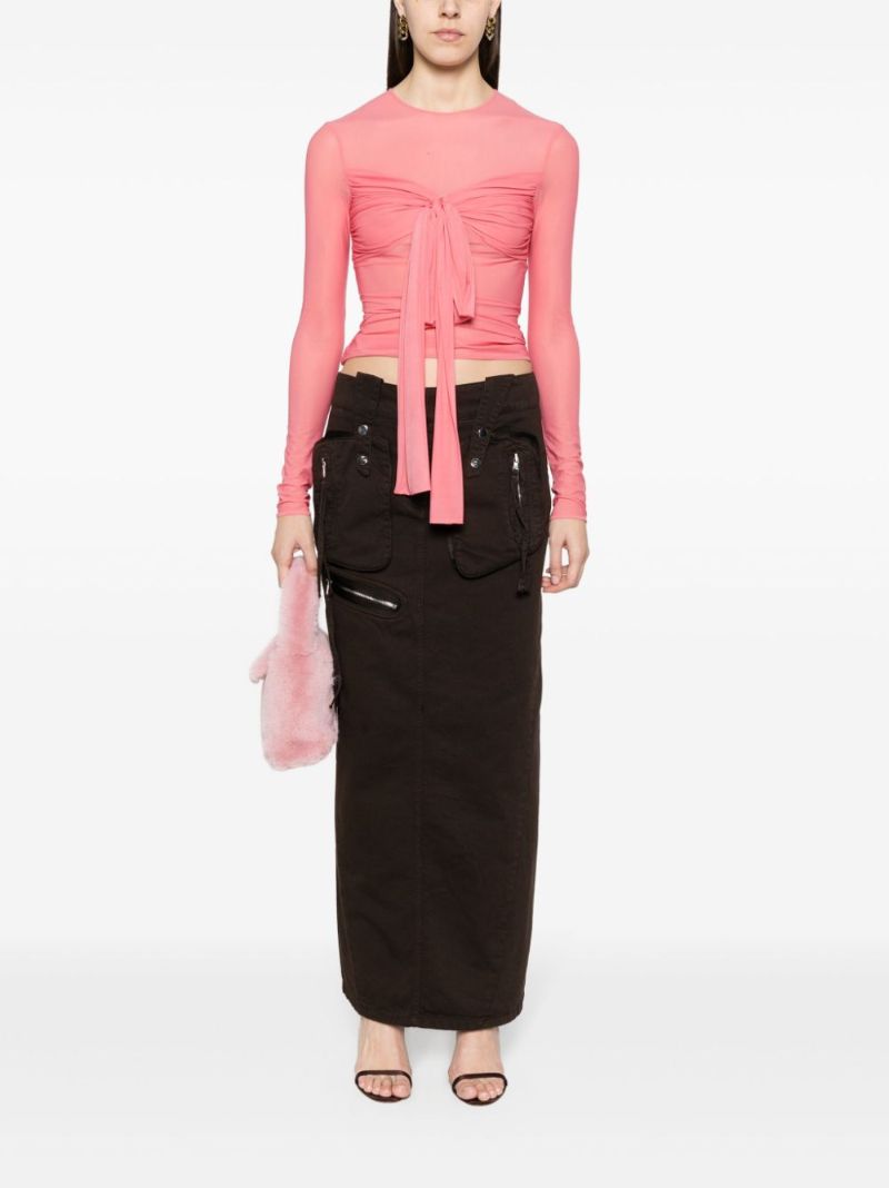Pink Bow-detail Top