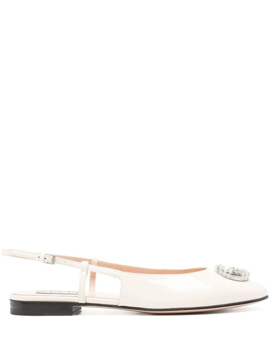 Neutral Double G Ballet Pumps