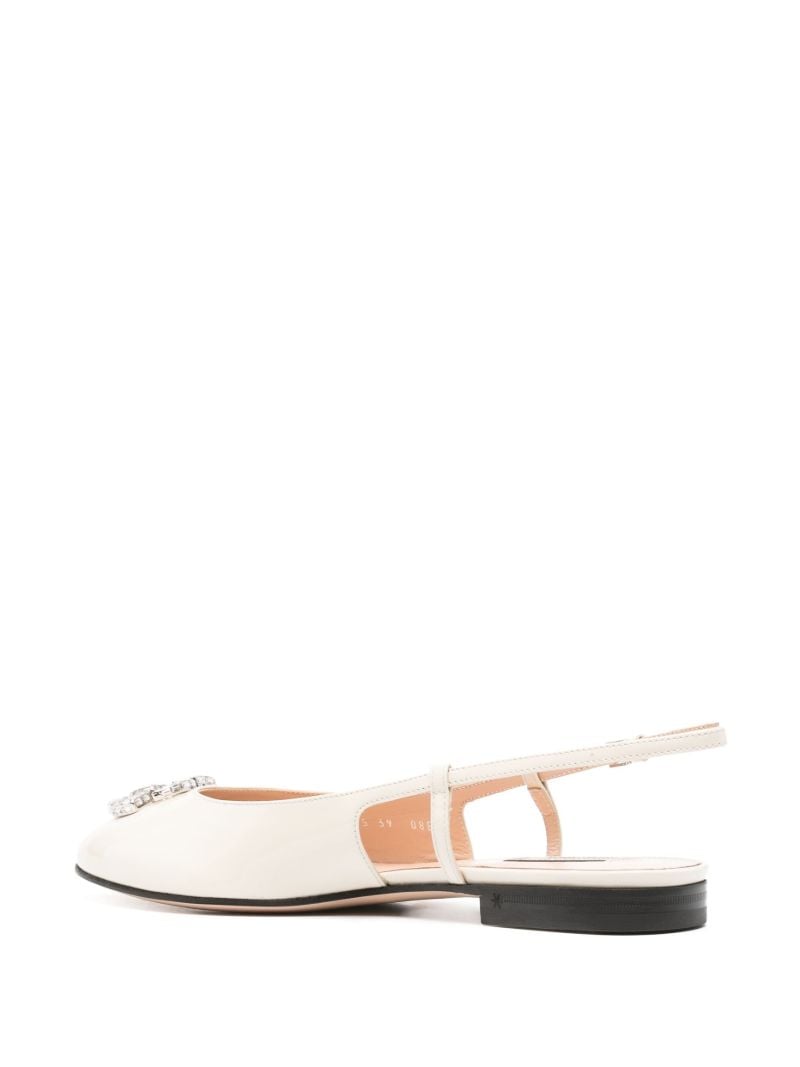 Neutral Double G Ballet Pumps