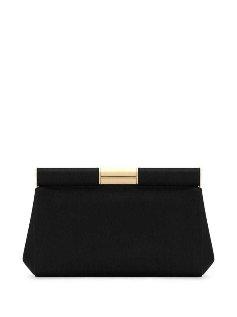 Black Marlene Small Satin Clutch Bag