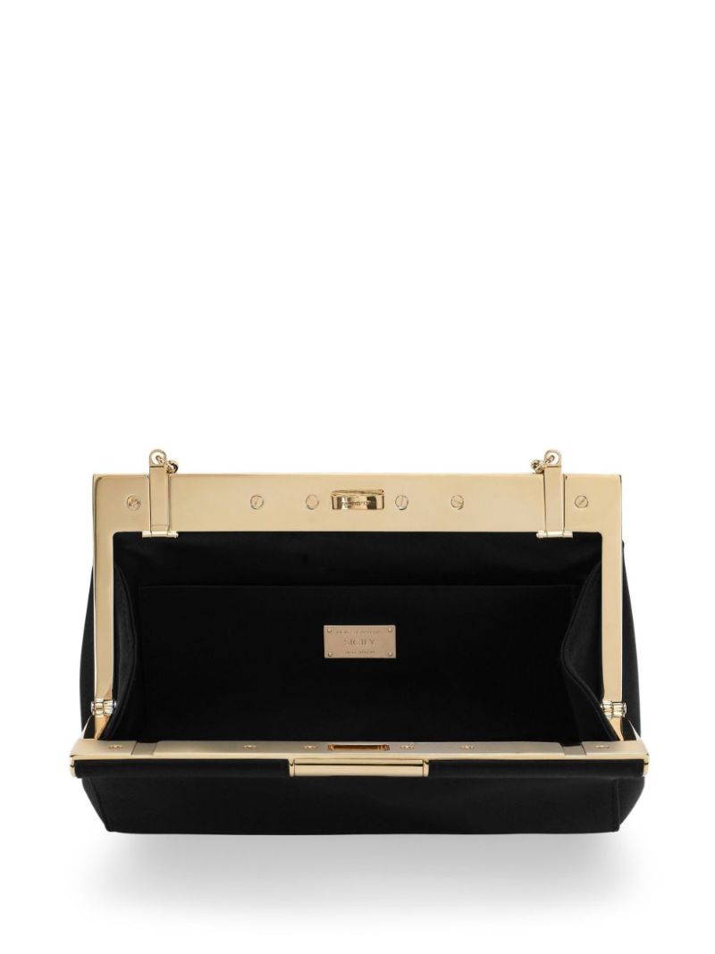 Black Marlene Small Satin Clutch Bag