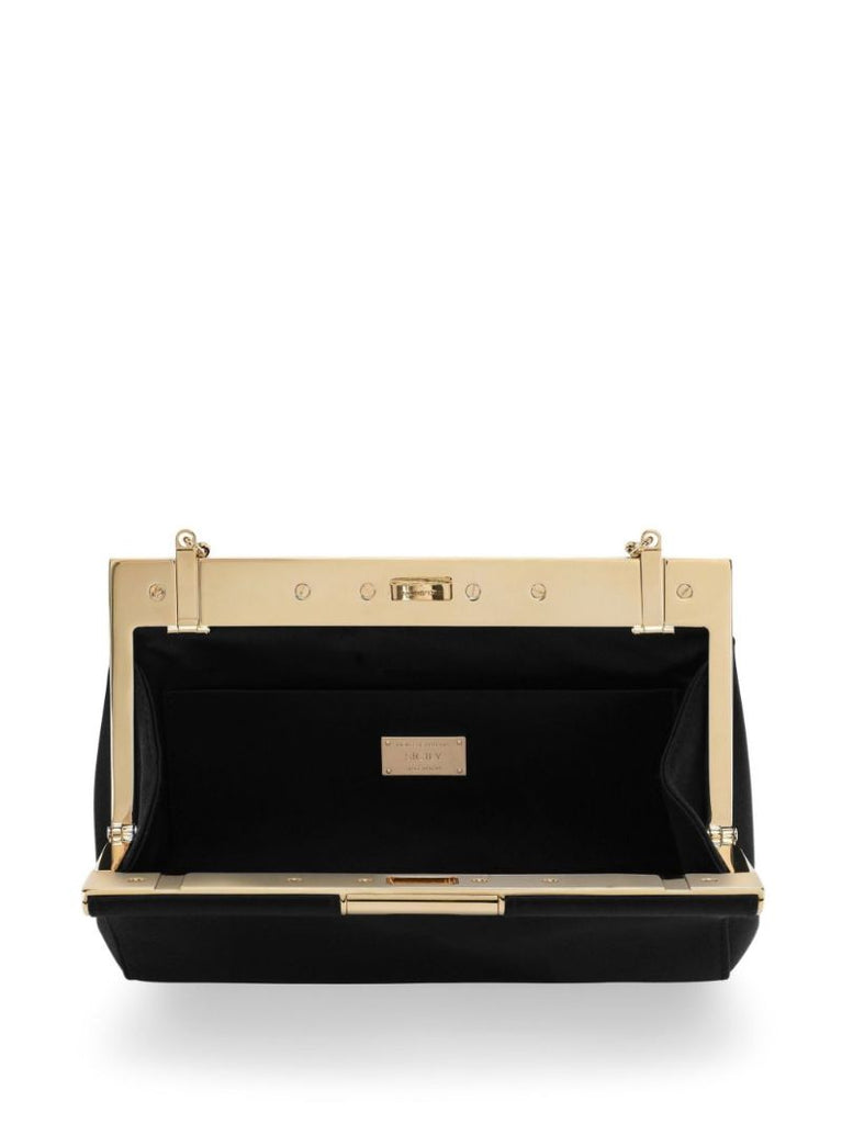 Black Marlene Small Satin Clutch Bag