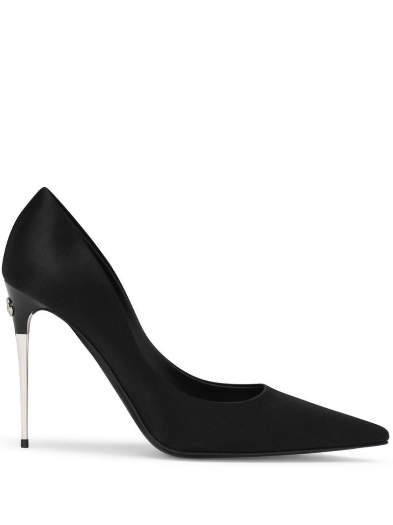 Black Lollo 105 Satin Pumps