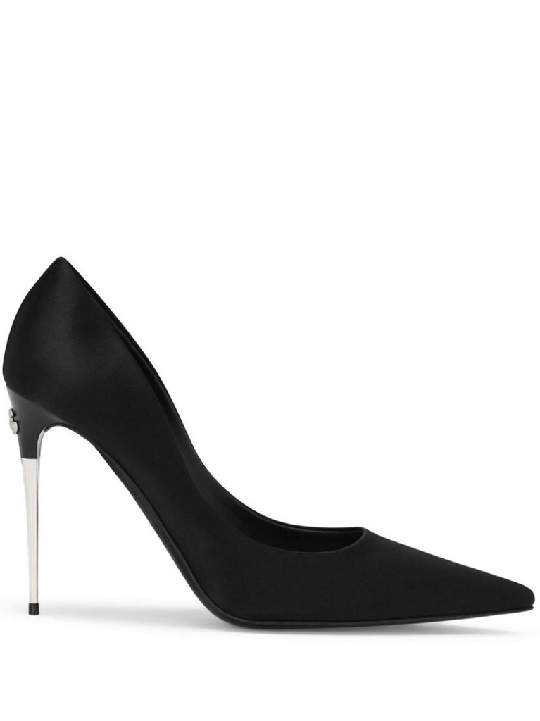 Black Lollo 105 Satin Pumps