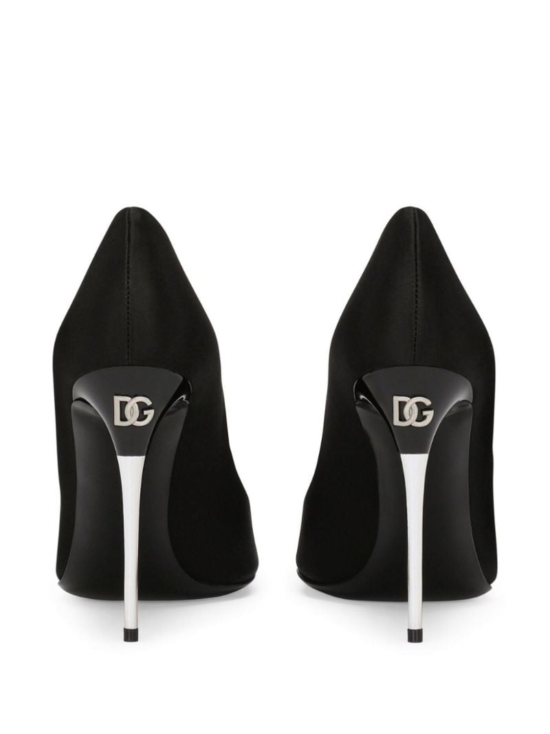 Black Lollo 105 Satin Pumps