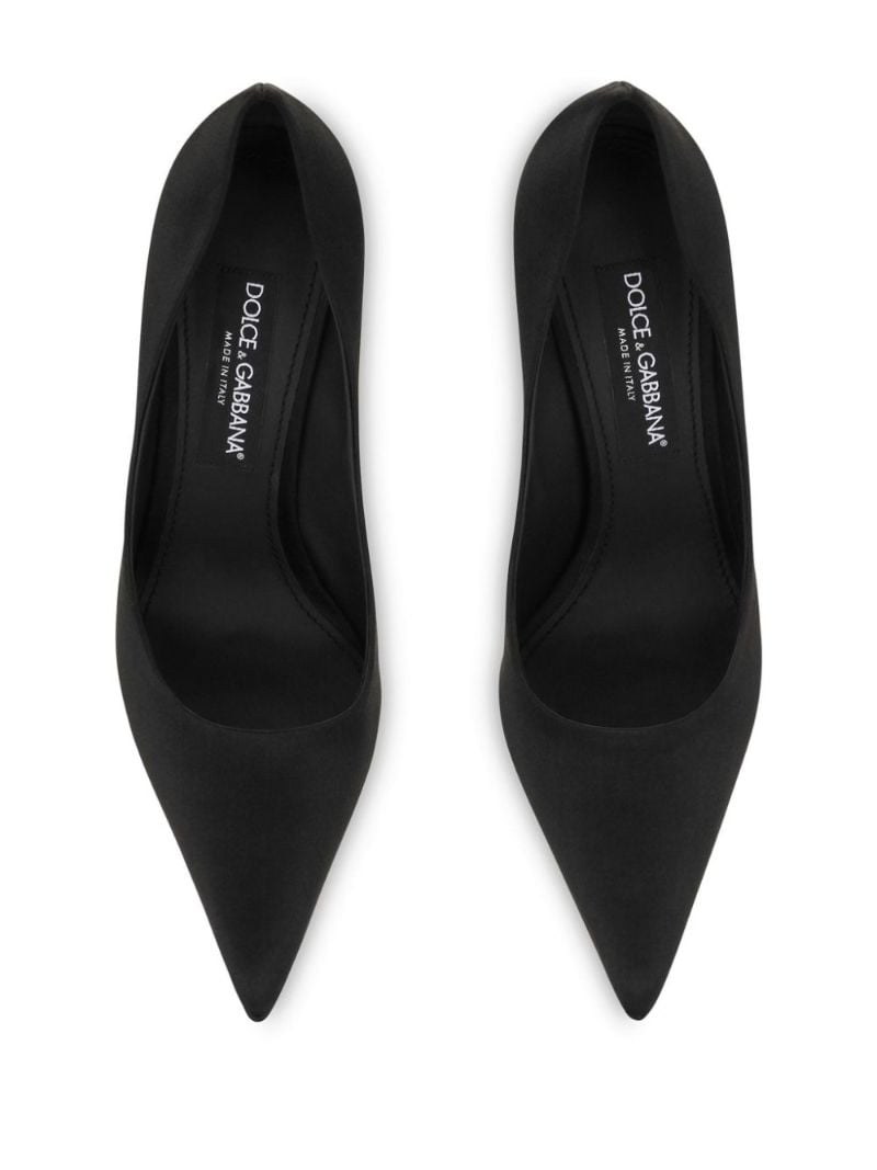 Black Lollo 105 Satin Pumps