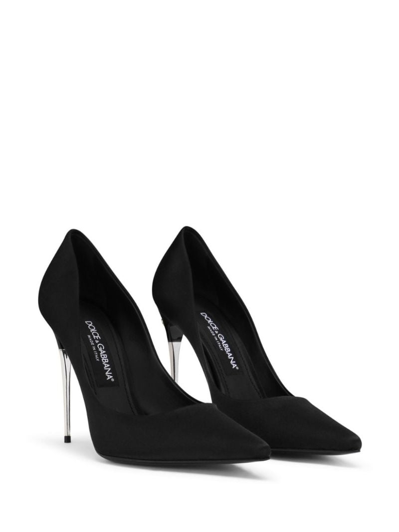 Black Lollo 105 Satin Pumps