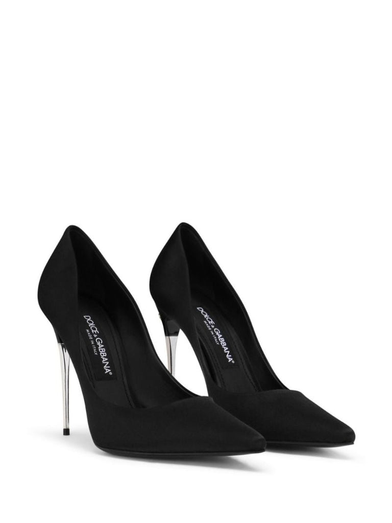 Black Lollo 105 Satin Pumps