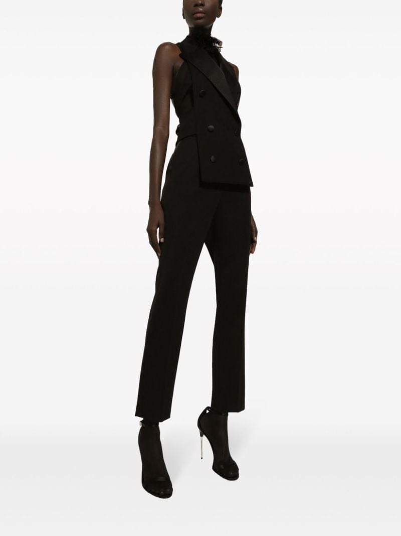 Black Floral-appliquÃ_x0083_Â© Silk Top