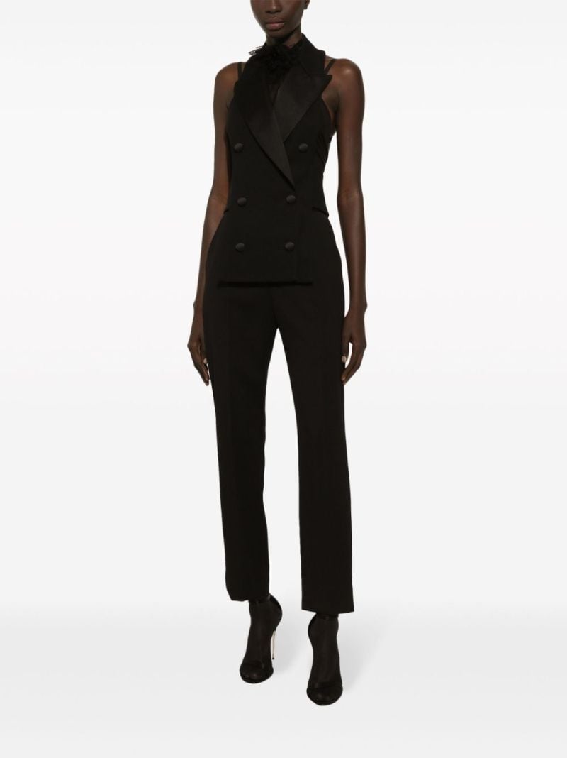 Black Floral-appliquÃ_x0083_Â© Silk Top