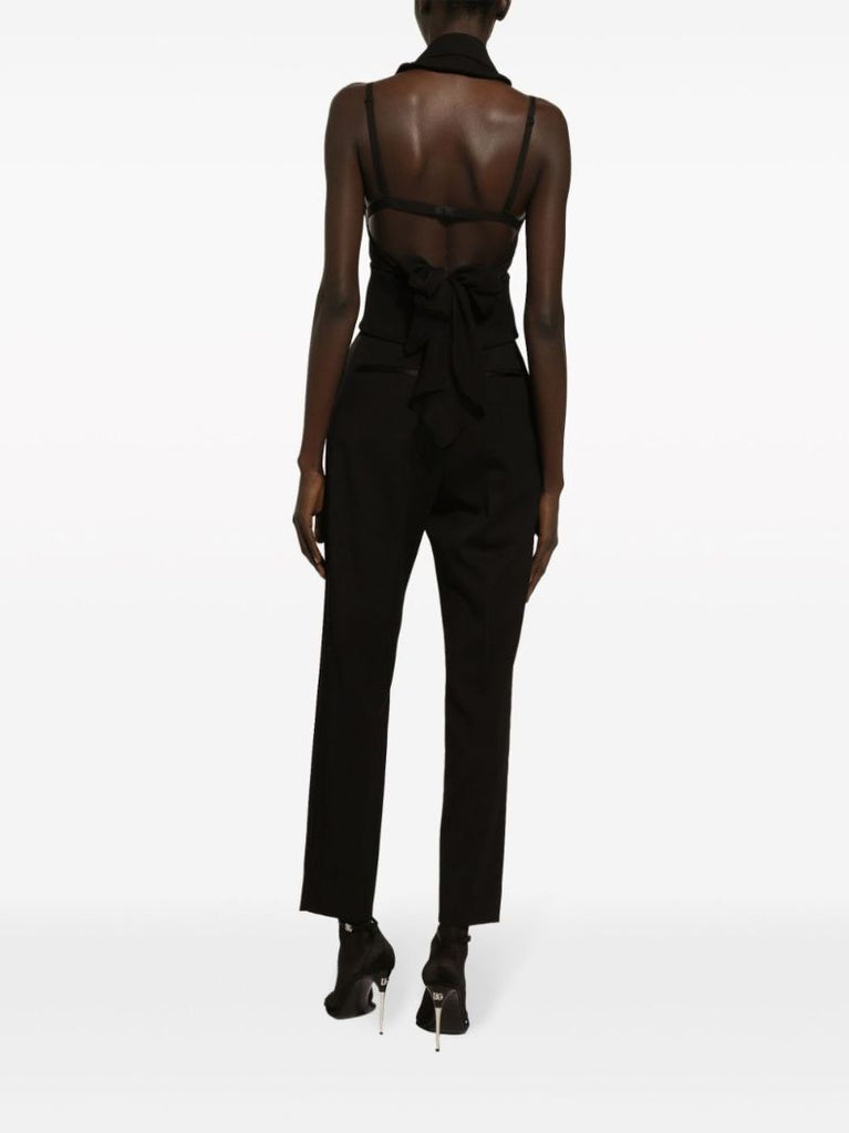 Black Floral-appliquÃ_x0083_Â© Silk Top