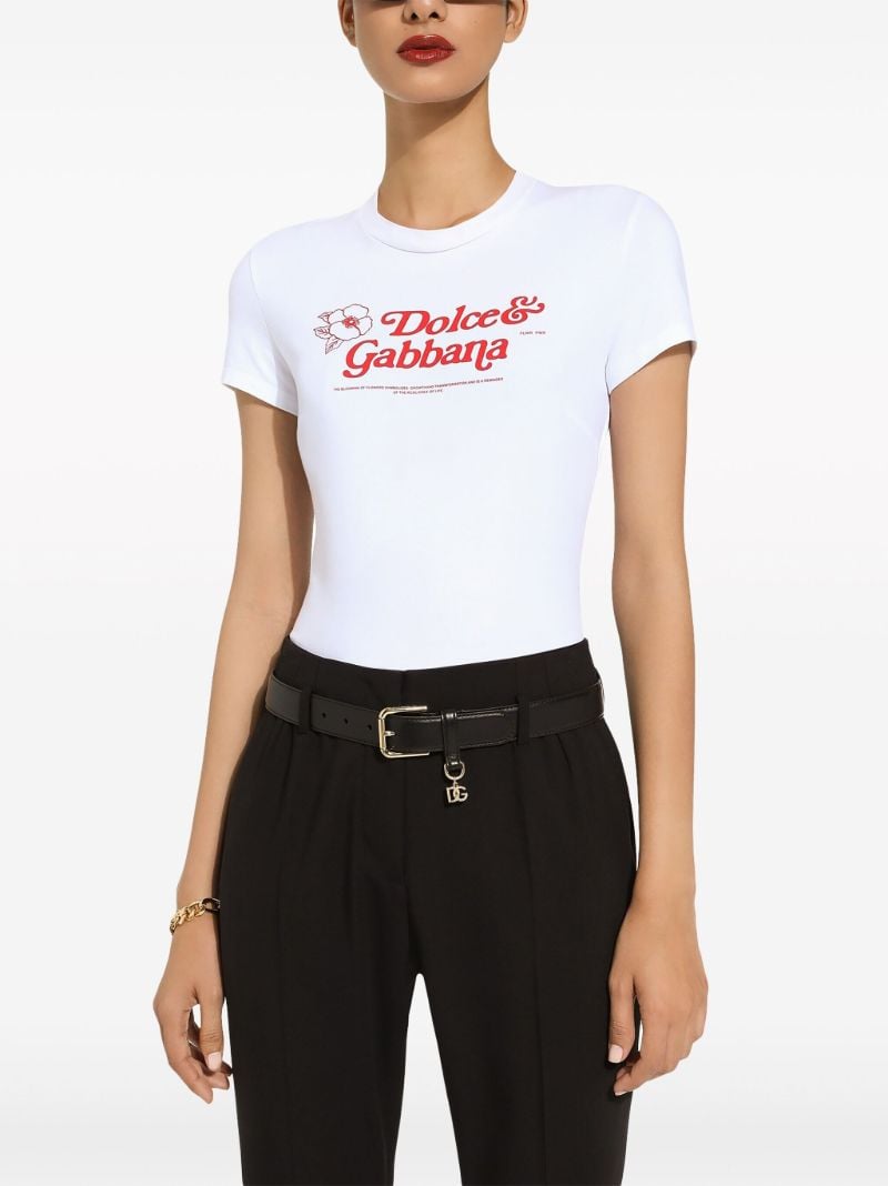 Black Dg-charm Leather Belt