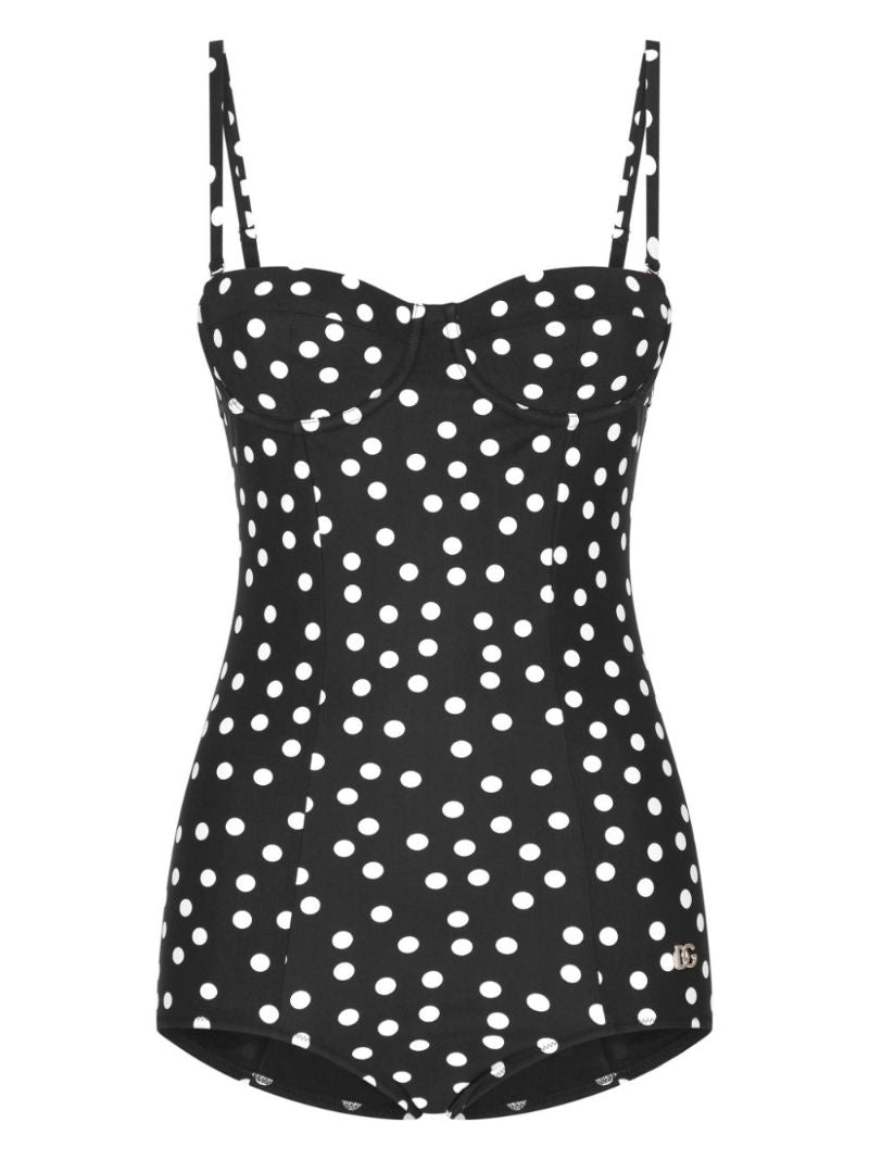 Polka Dot Balconette Swimsuit