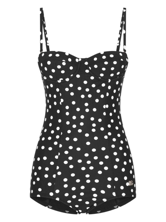 Polka Dot Balconette Swimsuit