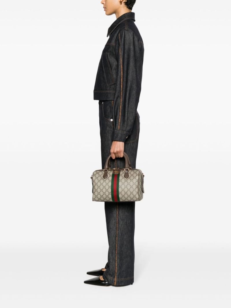 Neutral Ophidia Gg Supreme Tote Bag